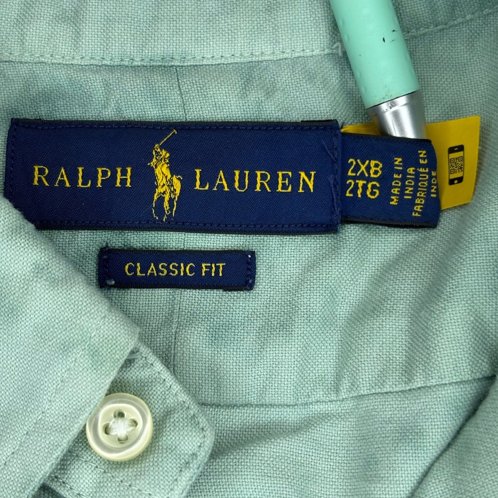 Polo Ralph Lauren Mens 2XB 100% Cotton Tie Dye Oxford Plaid Shirt with Pony - Picture 3 of 10